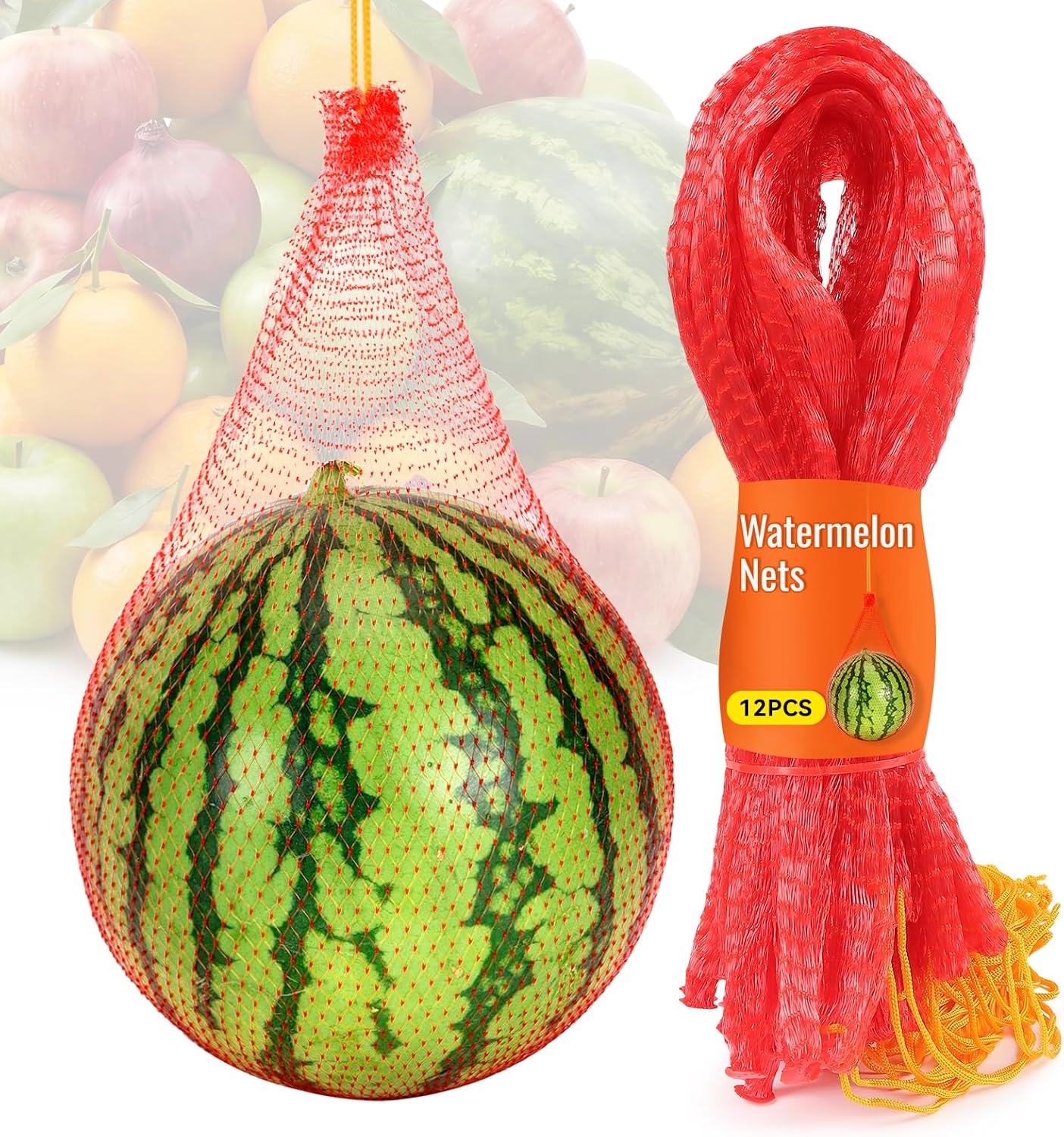 12 Redes Sandía 17.7pulg Bolsas Malla Colgar Melón