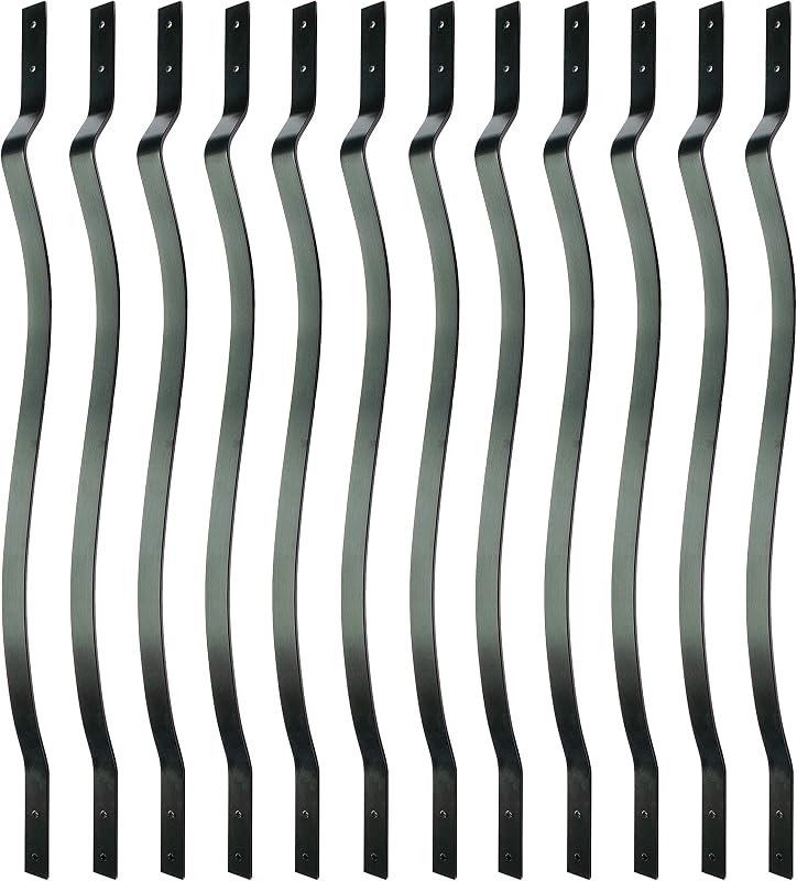 Balaustres aluminio 32pulg estilo barroco 25 pzas negro mate