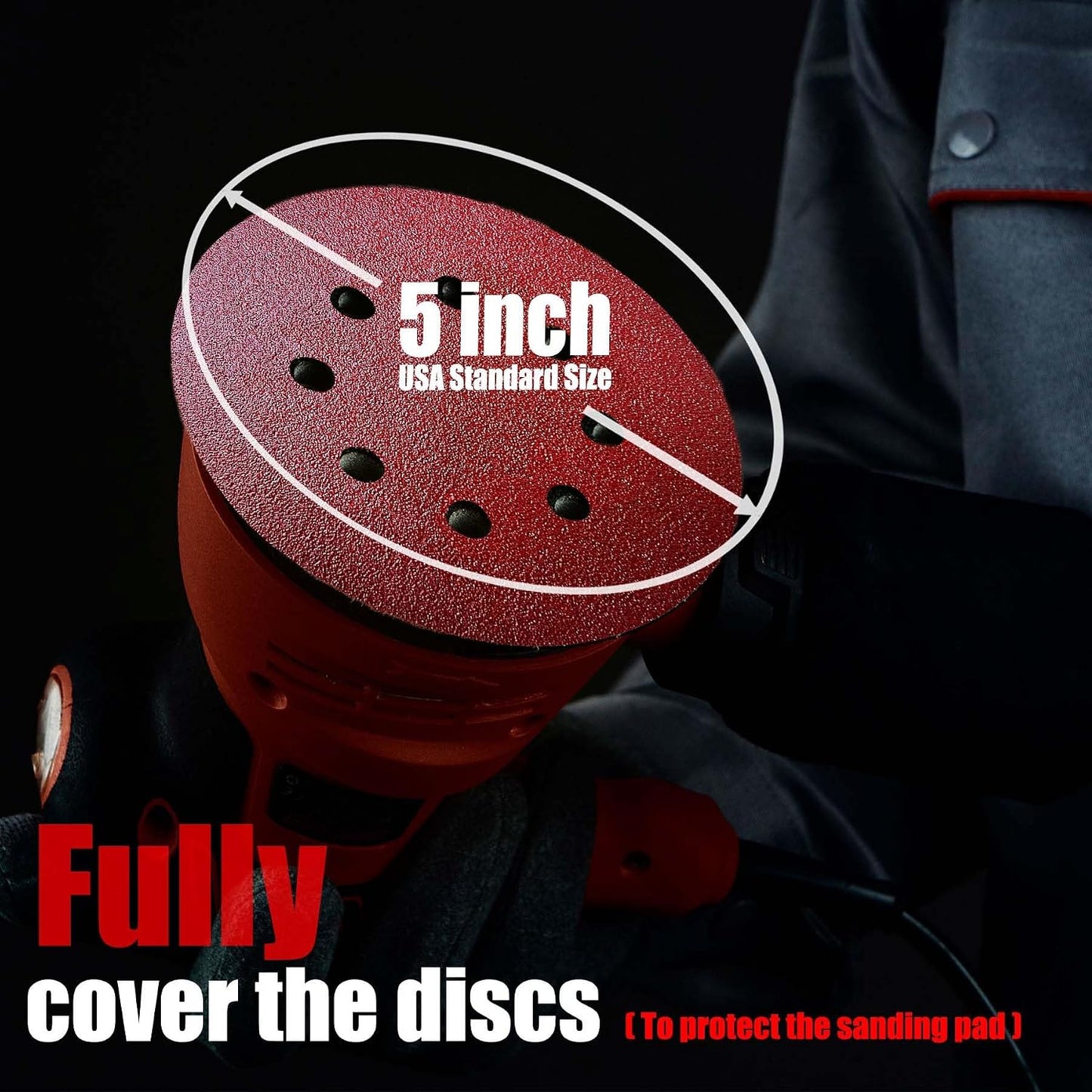 Disco lijado 5pulg 100 pzas 40-220 para lijadora orbital
