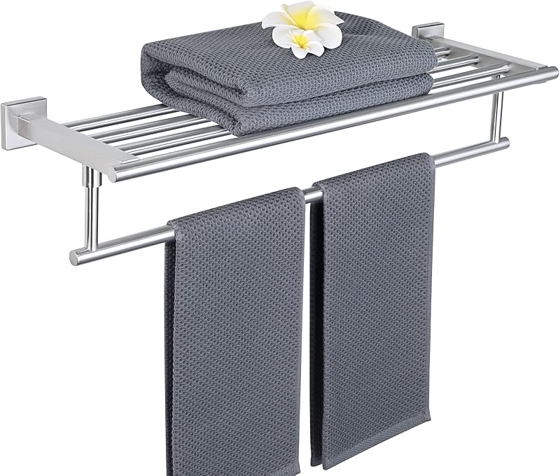 Toallero baño 24" acero inox níquel cepillado