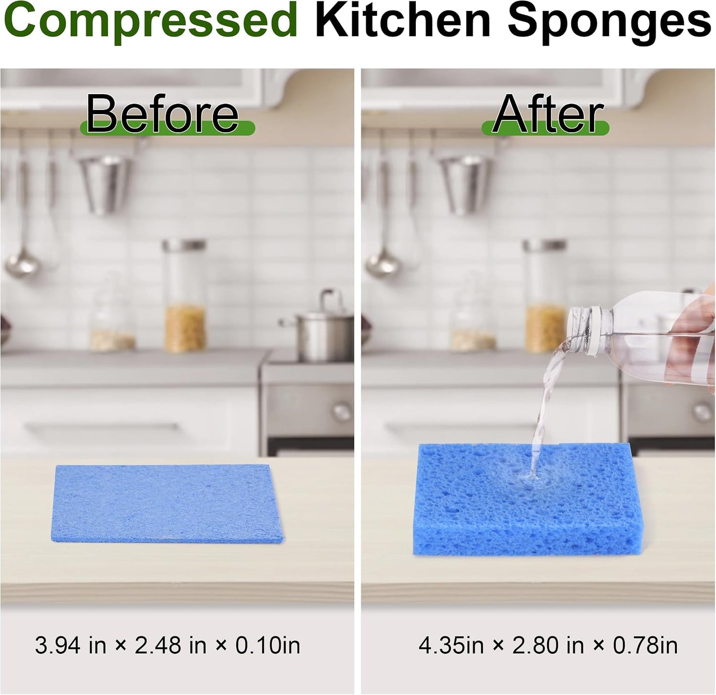 15 Esponjas Celulosa Cocina 5 Colores No Rayan Biodegradables