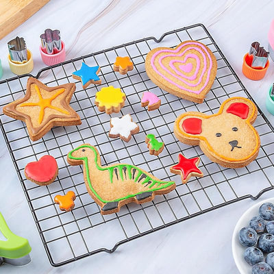 Juego 12 Pzas Cortadores Galletas Frutas y Verduras Acero Inox