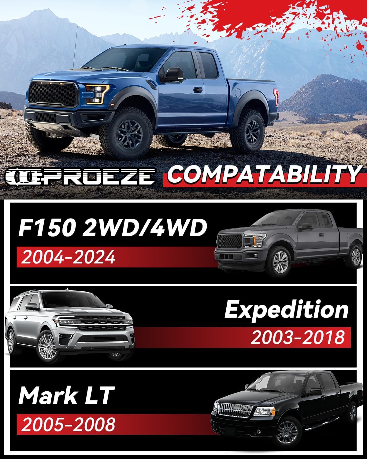 Kit nivelación delantera F150 04-24 Expedition 03-18