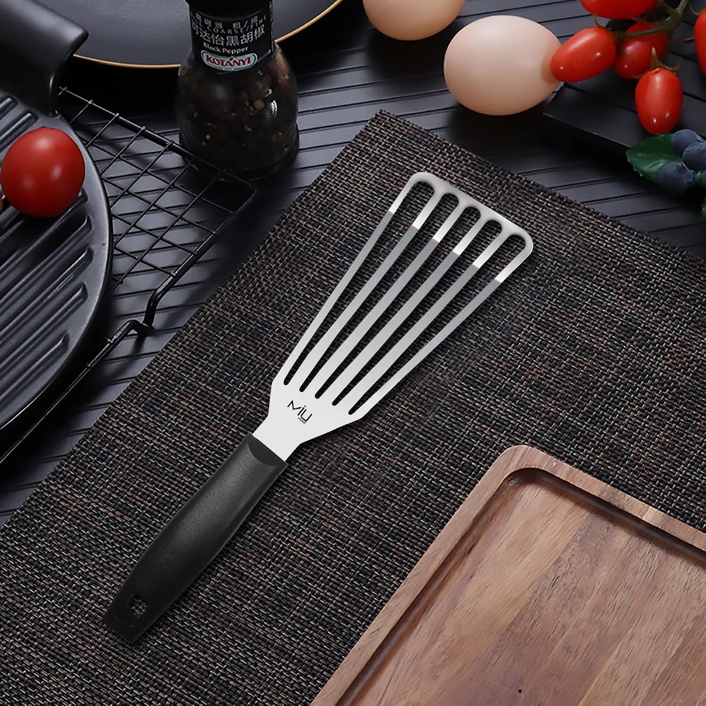 Espátula pescado acero inox 6.5pulg mango plástico