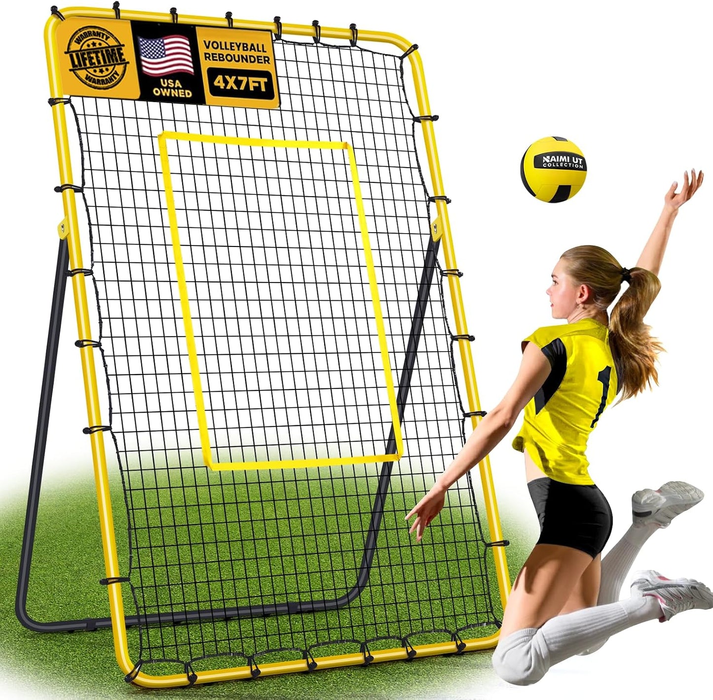 Red de voleibol 7x4pies ajustable 5 ángulos con bolsa de