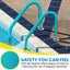 Funda neopreno pasamanos piscina 4ft antiderrap color cian