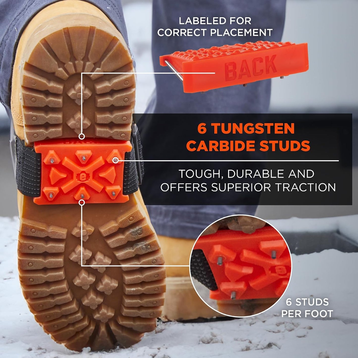 Crampones hielo suela media para botas tacón giran fácil