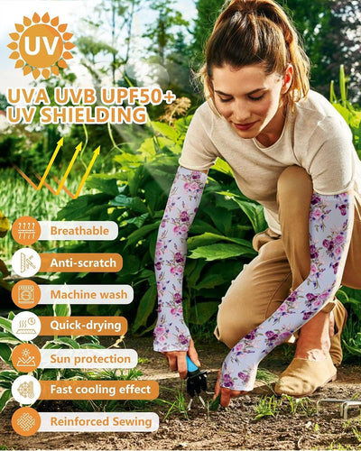 2 Pzas mangas jardinería mujer antiresbalamiento floral