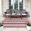Alfombra exterior rayas rojas y blancas 35.4x59" algodón