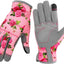 Guantes cuero jardinería mujer flexibles transpirables talla S rosa