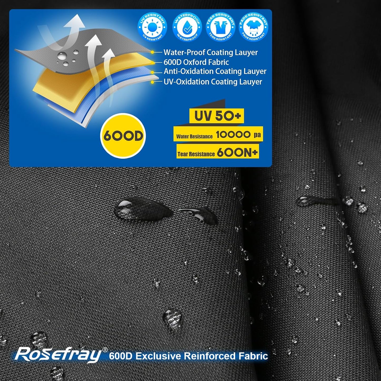 Funda triciclo 600D impermeable para Tri Glide Goldwing