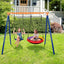 Set columpios metal 500lb patio 2en1 32pulg