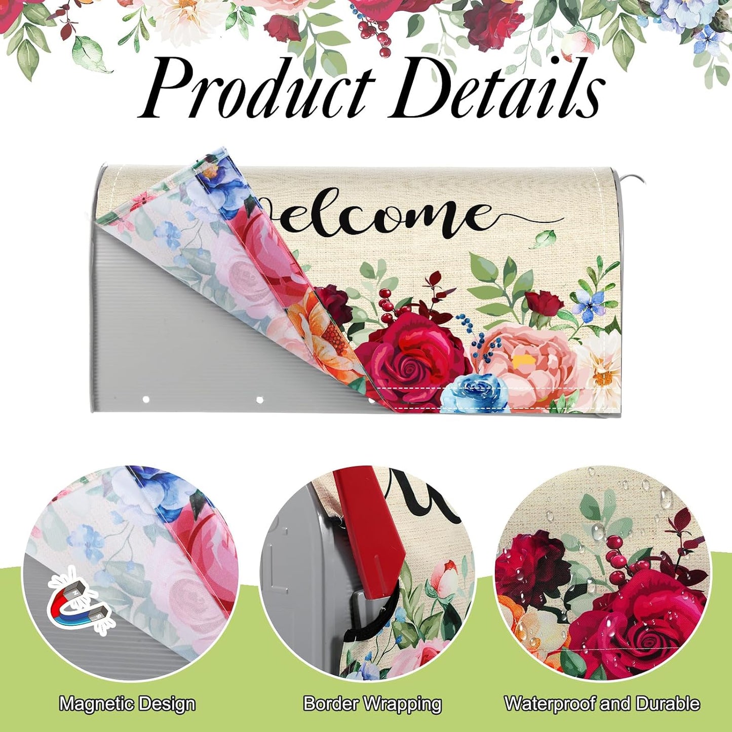 Fundas magnéticas para buzón 21x18pulg decoración primavera