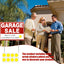4 Letreros Garaje Doble Cara 17x13" Plástico Corrugado Rojo