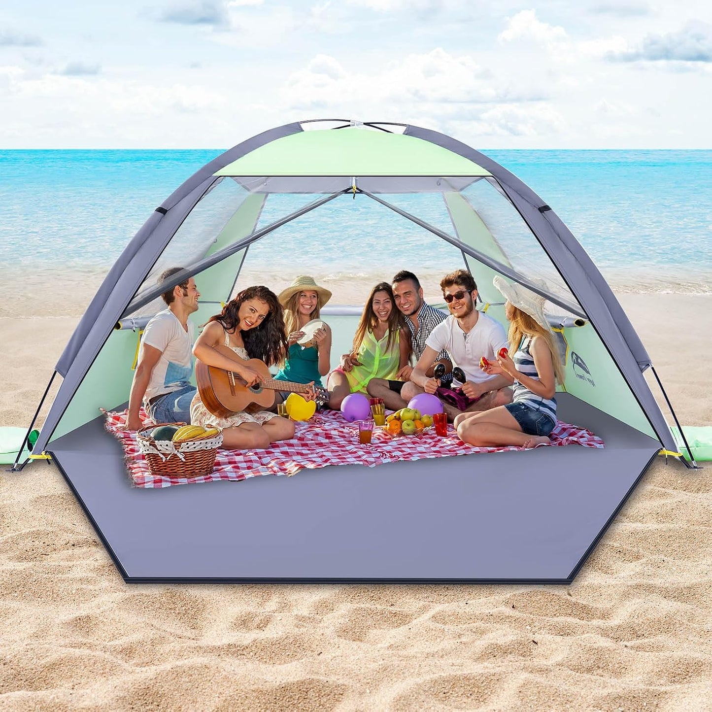 Refugio solar UPF 50 playa para 3-8 personas toldo portátil