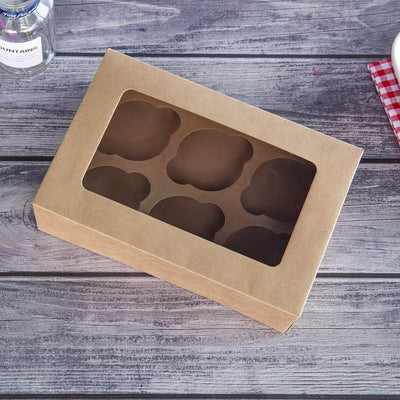 Cajas magdalenas 9.5x6.3" papel kraft 15 Pzas