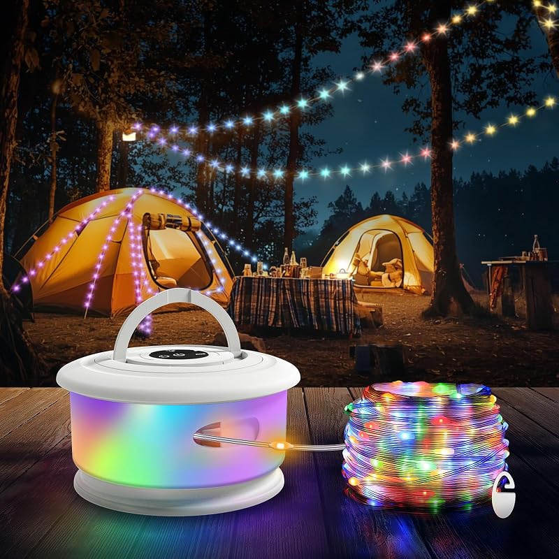 Luces cadena RGB retráctiles 3en1 32.8pies 19 modos