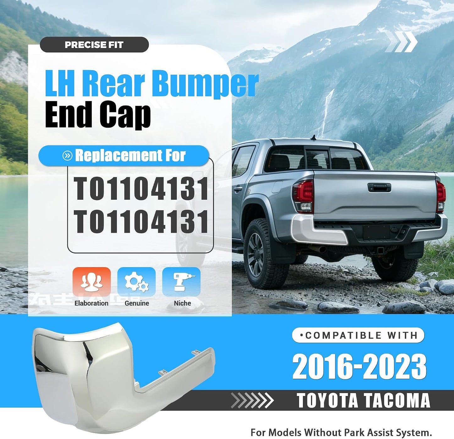 Tapa parachoques trasero Toyota Tacoma 16-23