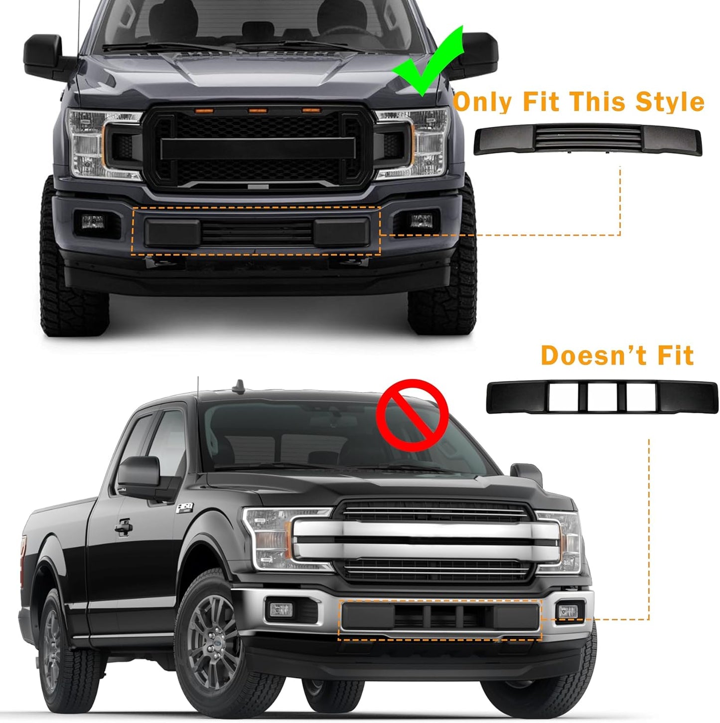 Soportes placa matrícula parachoques Ford JL3Z17A385AA