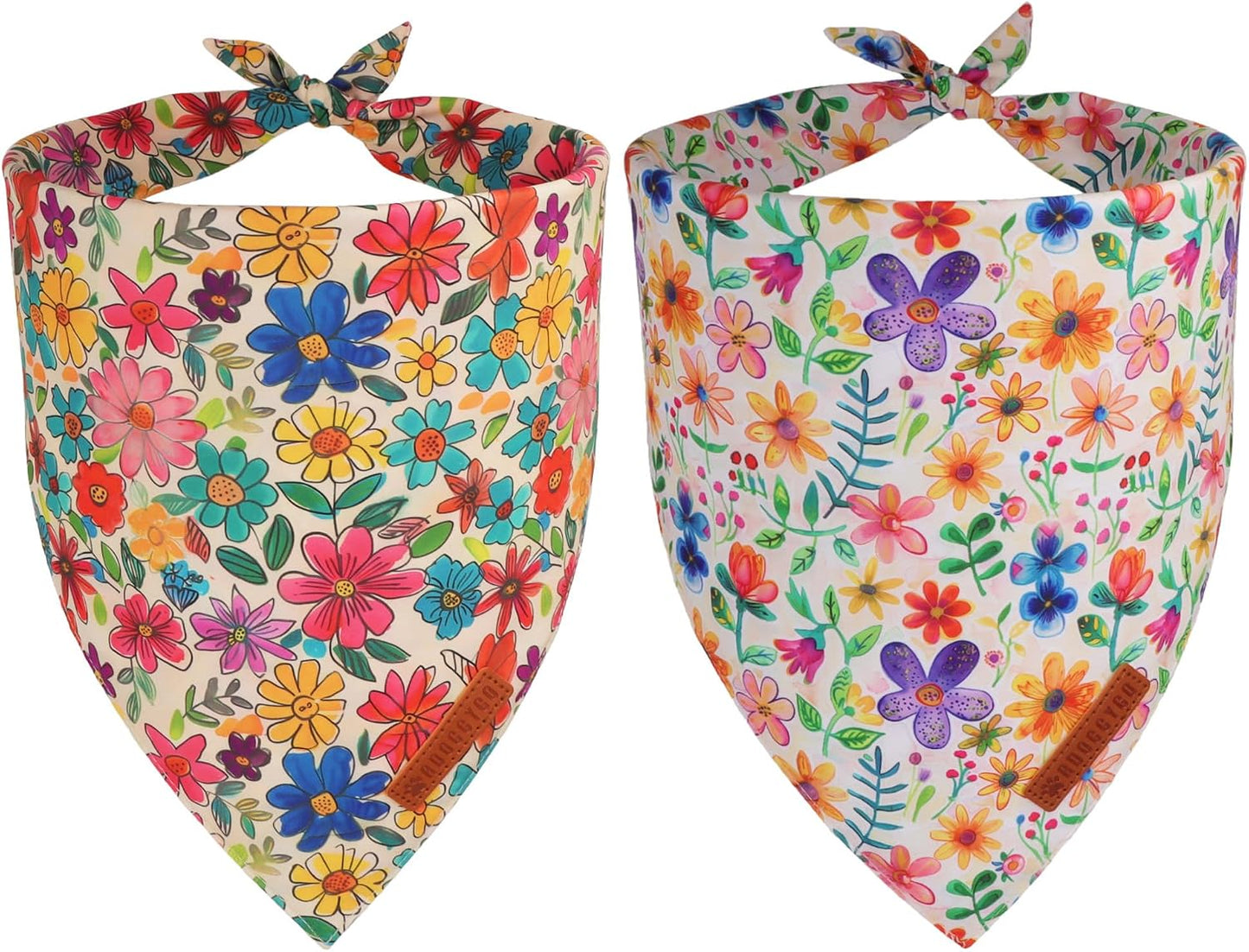 Bandanas florales para perros XL primavera verano