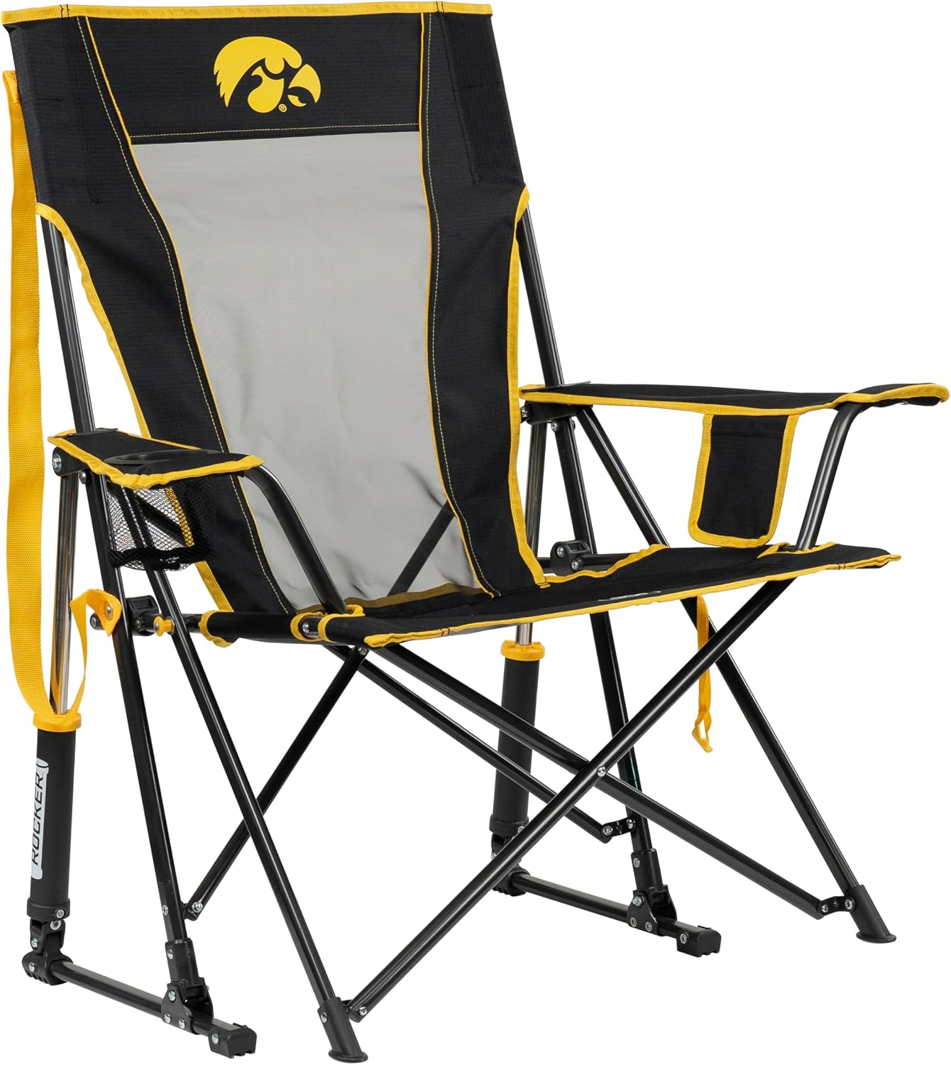 Silla campamento plegable con reposabrazos y soporte bebidas