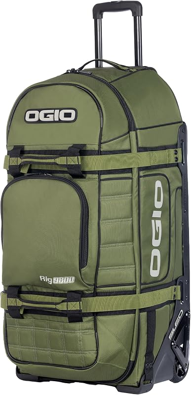 Bolsa de equipo con ruedas verde RIG 9800