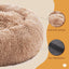 Cama perro forma dona espuma viscoelástica funda extraíble marrón