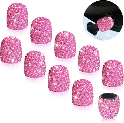 10 Tapones Válvula Neumático Universal Rosa