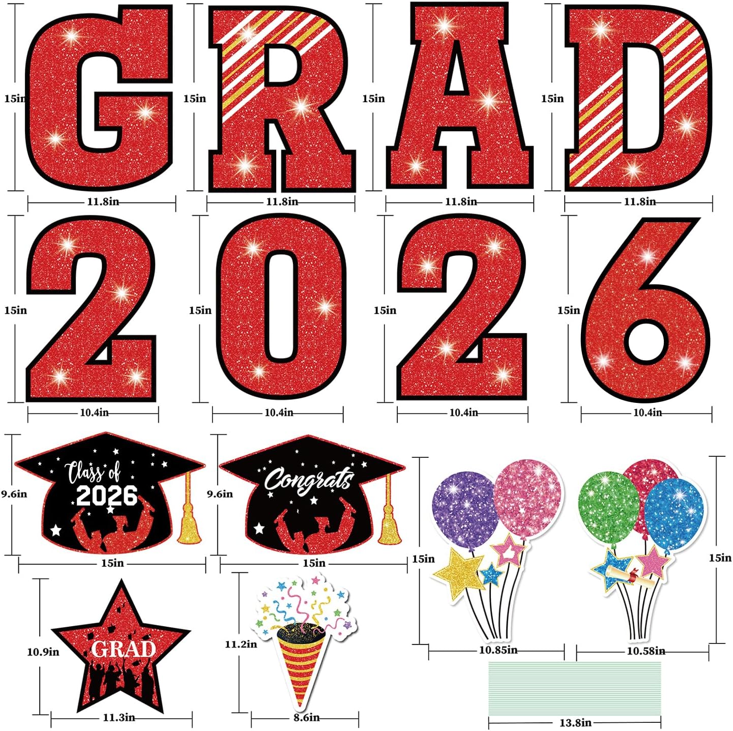 Letreros graduación 70" patio 2026 resistentes exterior