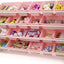 Organiz. juguetes 20 contenedores color blanco y rosa