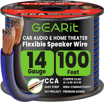 Cable altavoz 100pies con marcadores polaridad audio