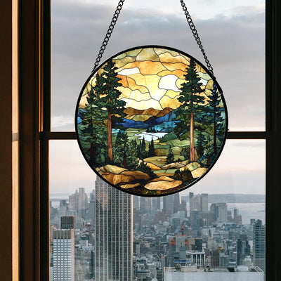 Vidriera colgante para ventana jardín solárium decoración