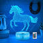 Luz Nocturna Caballo Led 3D con Control Remoto