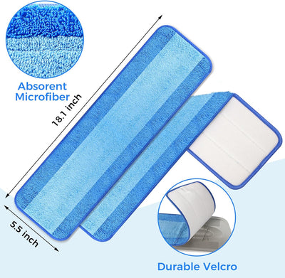 4 Pzas Almohadillas Microfibra 18pulg Comp Bona Lavables
