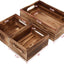 3 Pzas Cajas Madera Apilables Rústicas para Decoración Hogar