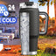Vaso acero inox 32oz con asa tapa popote aislado 24h