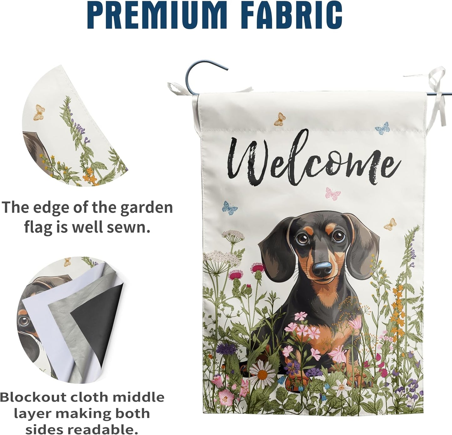 Bandera floral para perro jardín primavera verano