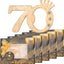 70 Abrebotellas para Fiesta 70 Años Dorada y Negra