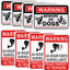 8 Letreros No Trespassing aluminio 7x10" exterior