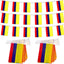 2 Banderas Colombia 60ft Colgantes Decorativas