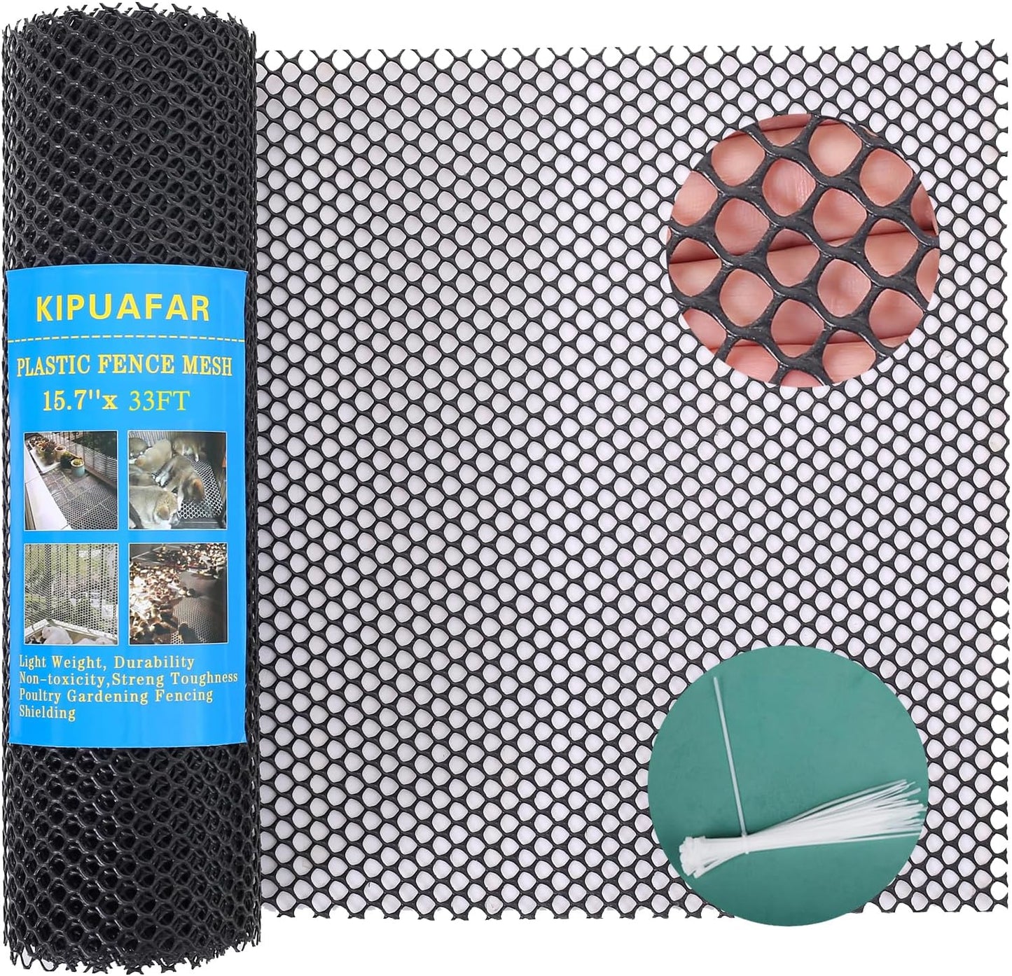 Valla plástica red hexagonal para serpientes 15.7pulg x33ft