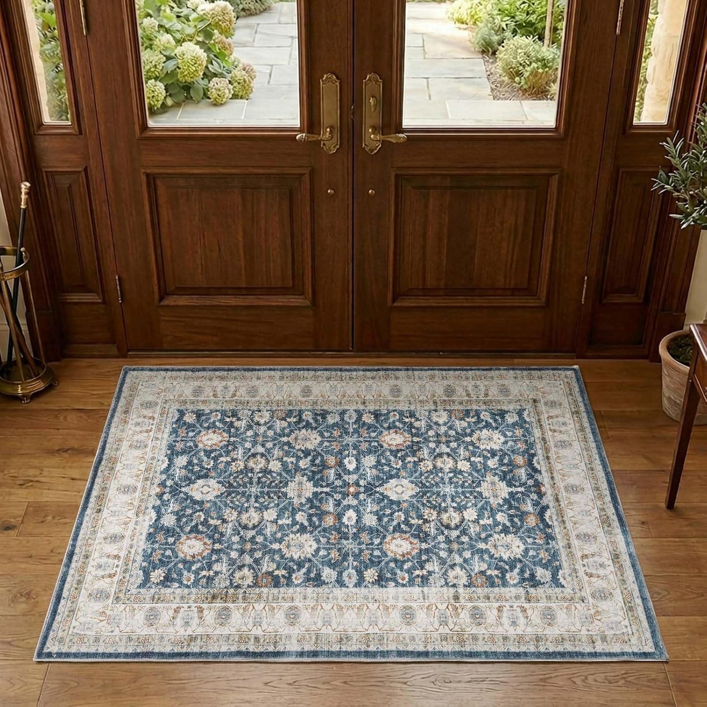 Alfombra vintage lavable 3x5" antiderrap entrada
