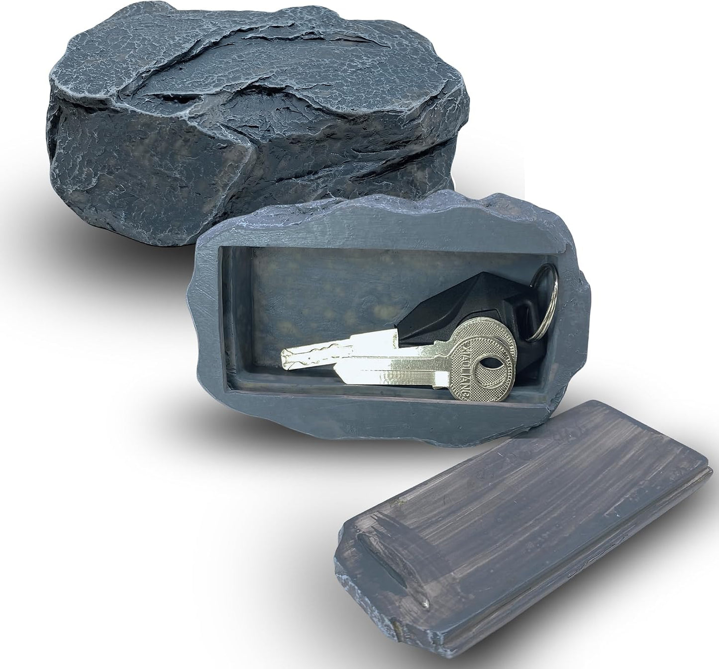 Caja llaves oculta resistente piedra falsa resina