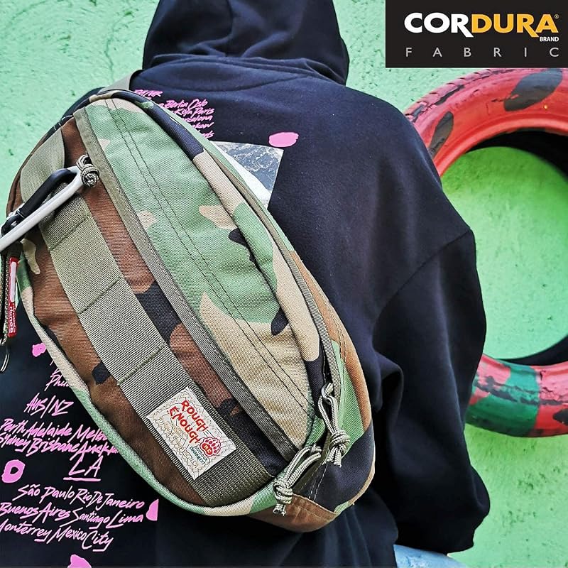 Riñonera cruzada camuflaje militar hombre