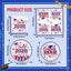 Set 100 Platos Servilletas Graduación Azul Rojo 2026