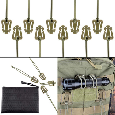 Pack 10 Clips Molle Web Dominators Hidratación Al Aire Libre