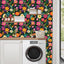 Papel tapiz acuarela pegable verde baño cocina