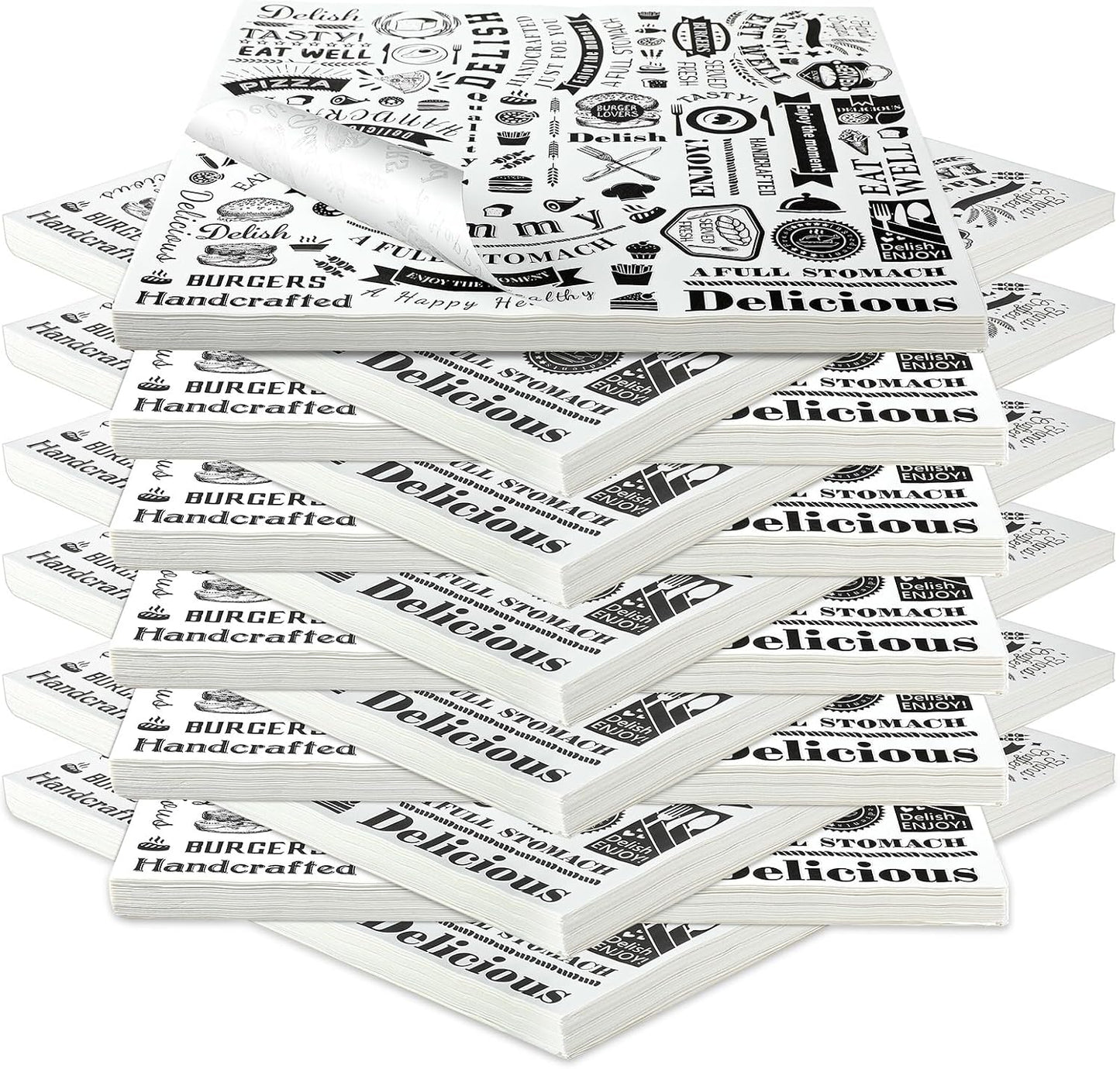 2400 Pzas Hojas Papel Encerado 30x30cm Resistentes Grasa