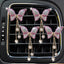 Clips ventilación mariposa rosa 4 pzas decoración auto