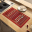 Tapete secar platos bohemio rojo 12x16pulg cocina baño